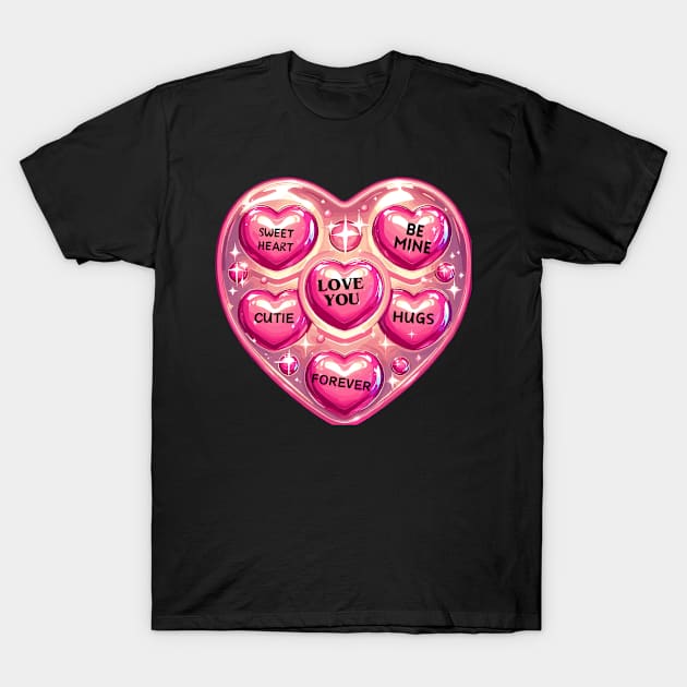 Valentine's Day Hearts T-Shirt by Graceful Designs